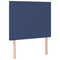 Boxspring met matras stof blauw 90x200 cm - thumbnail