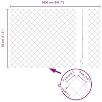 VidaXL Kettenschakelhek zilver 10 x 0,8 m gegalvaniseerd staal - thumbnail