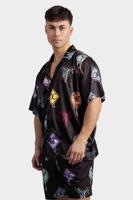 Carlo Colucci C4732 201 Logo Print Shirt Heren Zwart - Maat S - Kleur: Zwart | Soccerfanshop - thumbnail