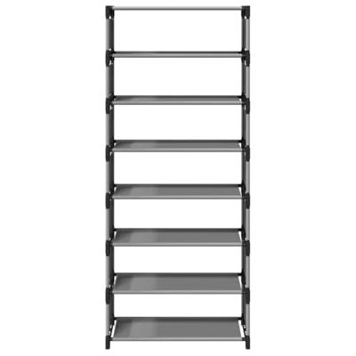 Schoenenrek 8-laags 54x28x124 cm nonwoven stof grijs Schoenenrek 8-laags 54x28x124 cm nonwoven stof grijs