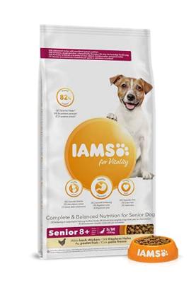 Iams for Vitality Senior Small & Medium met kip hondenvoer 12 kg Iams for Vitality Senior Small & Medium met kip hondenvoer 12 kg