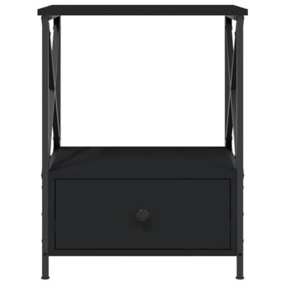 Nachtkastjes 2 st 50x41x65 cm bewerkt hout zwart