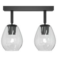 VidaXL Plafondspot zwart 33 x 13 x 26 cm glas en metaal - thumbnail
