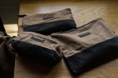 Barebones Neelum Large Zipper Pouch Etui Opbergzak Khaki Barebones Neelum Large Zipper Pouch Etui Opbergzak Khaki