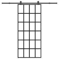 Schuifdeur met beslag 90x205 cm ESG-glas en aluminium - thumbnail