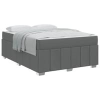 Bedframe met matras Donkergrijs 160 x 200 cm Stof - thumbnail