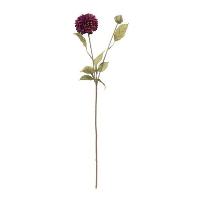 Kunstbloem met 2 chrysanten - paars - 73 cm Kunstbloem met 2 chrysanten - paars - 73 cm