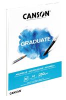 Aquarelpapier Canson Graduate Watercolour 20vel 250gr A5 natuurlijk wit - thumbnail