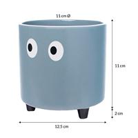 Bloempot met ogen - Blauw - thumbnail
