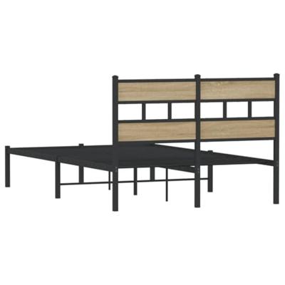 Bedframe zonder matras metaal sonoma eikenkleurig 120x190 cm