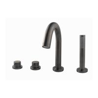 Badrandthermostaat BWS 4-Gats Afbouwset Gunmetal - thumbnail