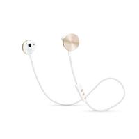 I am plus Buttons, draadloze Bluetooth in-ear hoofdtelefoon met geïntegreerde microfoon, goud en wit - thumbnail