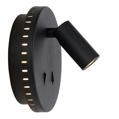 Lucide BENTJER - Bedlamp / Wandlamp - Ø 14 cm - LED - 3000K - Zwart