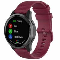 By Qubix - Sportband met motief - Wijnrood - Compatible met Garmin Vivoactive 6 / Vivoactive 5 / Vivoactive 3 - Compatible Garmin bandje - Bandbreedte: 20mm - thumbnail