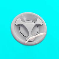 Gymnastiekrol met pomp opblaasbaar 100x60 cm PVC groen - thumbnail