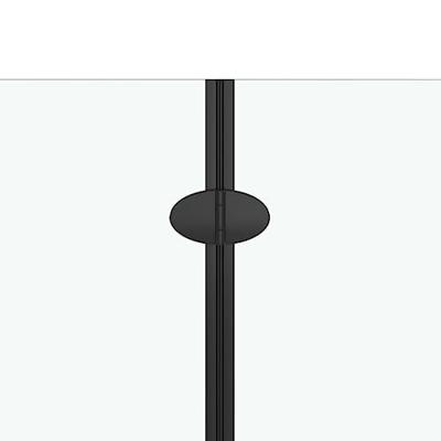 VidaXL Douchewand inklapbaar 2 panelen 95x140 cm esg zwart