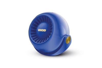 Unold Breezy Bowl blue Accuventilator (Ø x h) 90 mm x 105 mm Koningsblauw LED-indicatie, Met accu