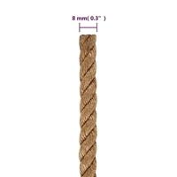 VidaXL Touw 50 m lang 8 mm dik jute - thumbnail