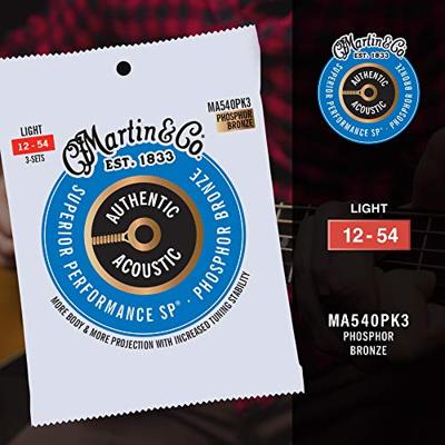 Martin Strings MA540PK3 Authentic SP Phosphor Bronze 3-Pack