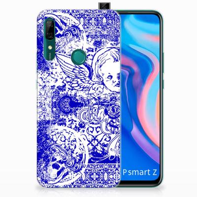 Silicone Back Case Huawei P Smart Z Angel Skull Blauw Silicone Back Case Huawei P Smart Z Angel Skull Blauw