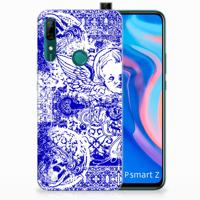 Silicone Back Case Huawei P Smart Z Angel Skull Blauw - thumbnail