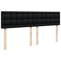 Boxspring met matras stof zwart 180x200 cm - thumbnail