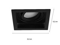 Trio Richtbare inbouwspotKenai GU10 vierkant zwart - 651600132 - thumbnail