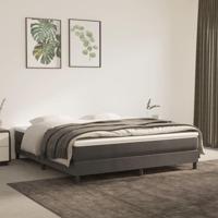 Boxspringframe fluweel donkergrijs 160x200 cm - thumbnail
