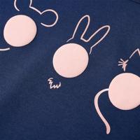 Kindershirt met lange mouwen dierenprint 140 marineblauw - thumbnail