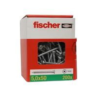 Fischer 652881 Verzinkkopschroef 5 mm 50 mm T Galvanisch verzinkt 200 stuk(s) - thumbnail
