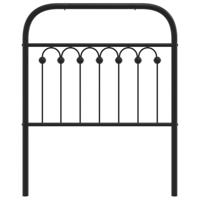 Hoofdbord 80 cm metaal zwart - thumbnail