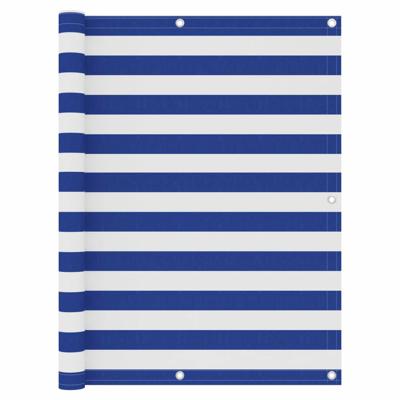VidaXL Balkonscherm 120x400 cm oxford stof wit en blauw