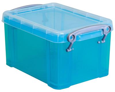 Really Useful Box opbergdoos 1,6 liter, transparant helblauw Really Useful Box opbergdoos 1,6 liter, transparant helblauw