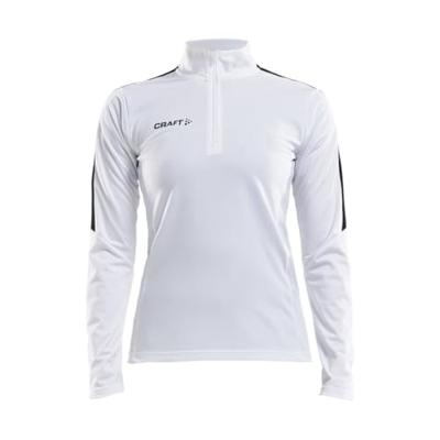 Craft 1905625 Progress Halfzip Tee LS W - White/Black - XS Craft 1905625 Progress Halfzip Tee LS W - White/Black - XS