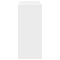 Bartafel met schap 124x46x103,5 cm bewerkt hout wit - thumbnail