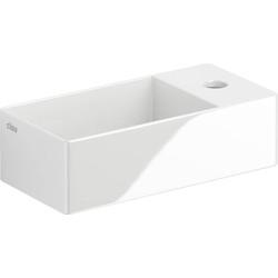 Fontein Clou New Flush 3 Inclusief Afvoerplug 35x18x10cm Wit Keramiek (Met Kraangat)