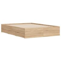 Bedframe met lades bewerkt hout sonoma eikenkleurig 120x190 cm - thumbnail