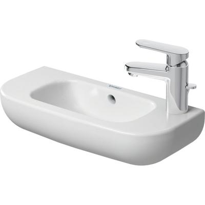 Duravit D-Code fontein 50x22 cm kraangat rechts Wit