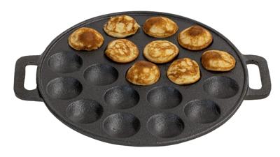 Cookinglife Poffertjespan - Gietijzer - ø 24 cm - 19 poffertjes