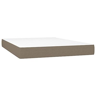 Boxspring met matras stof taupe 140x190 cm