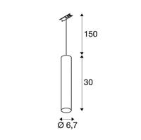 SLV Enola 143960 230V-railsysteem lamp 1-fasig GU10 50 W LED Zwart - thumbnail