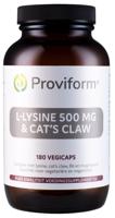 Proviform L-Lysine 500mg & cat's claw 180 Vegetarische capsules - thumbnail