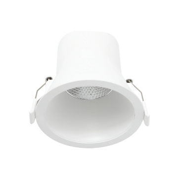Inbouwspot wit 580 lumen 9W 2700K dimbaar verdiept liggende lichtbron 40° breedstralend 136-190