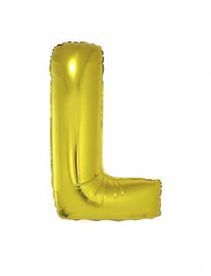 Gouden letter ballon 'L' groot