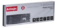 Activejet Draadloos toetsenbord K-3803SW stroomvoorziening via 1 x AAA-batterij 1 5 V - thumbnail