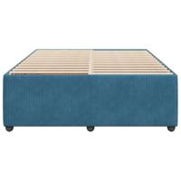 Bedframe fluweel blauw 140x190 cm - thumbnail