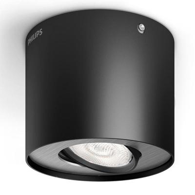 Philips LED Phase Opbouwlamp LED LED vast ingebouwd 4.5 W Warmwit Zwart