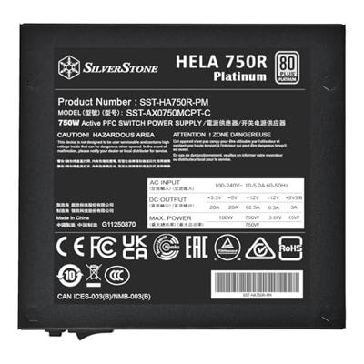 SilverStone hela 750r platinum modulaire 750 watt voeding (zwart, 4x pcie)