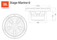 JBL Marine Stage 6 - 6,5 Inch (16,5 cm) Marine Audio Speaker - 2 x 60 watt RMS - thumbnail