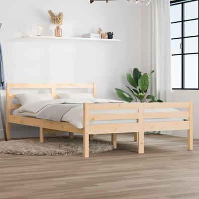 Bedframe zonder matras massief hout 160x200 cm